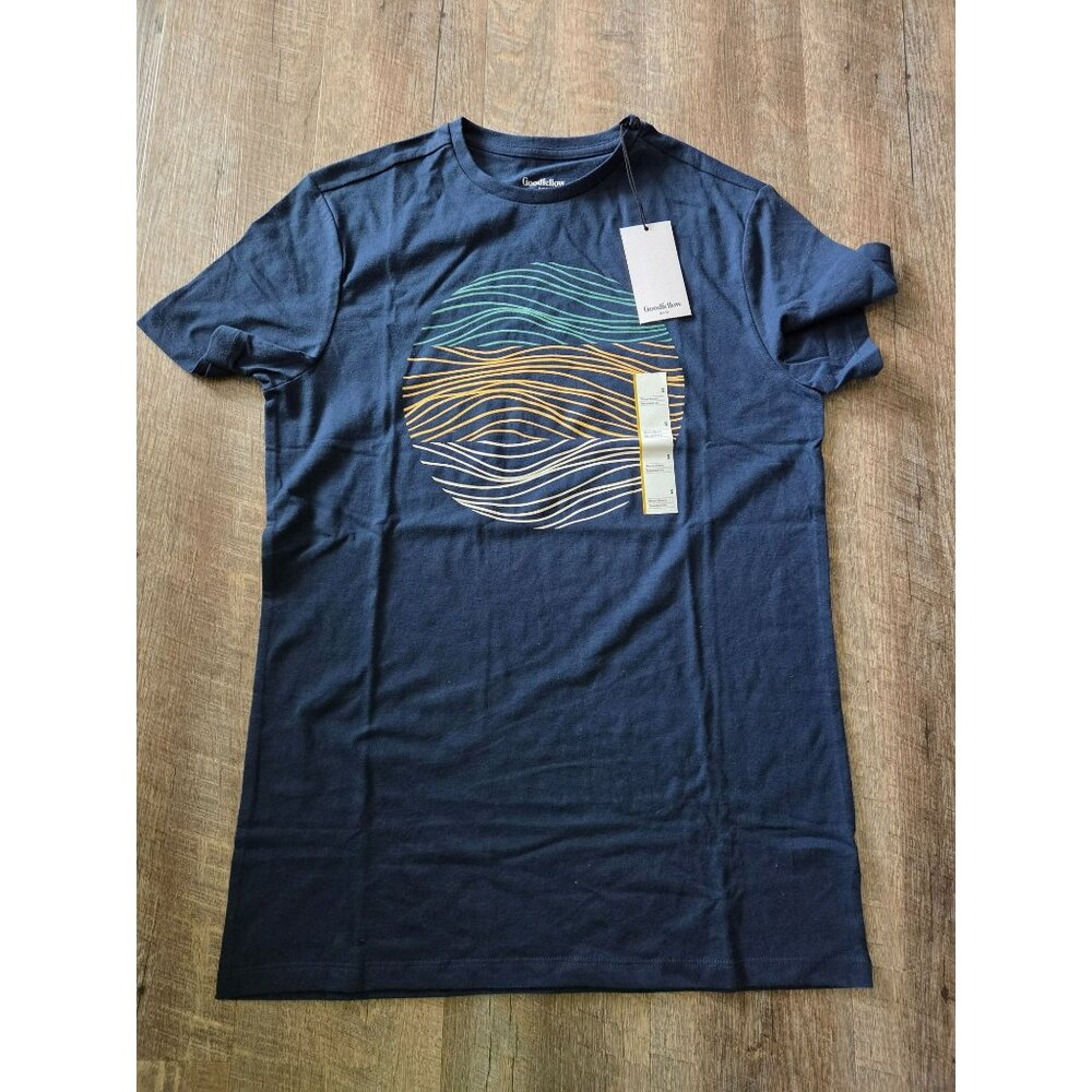 Goodfellow & Co New with tags Men's Tee shirt Navy/Yellow Standard Fit #94